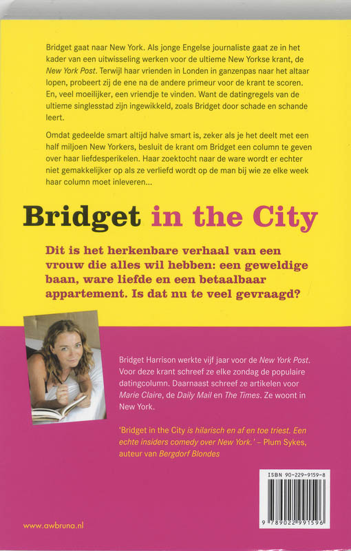 Achterkant van Bridget in the city