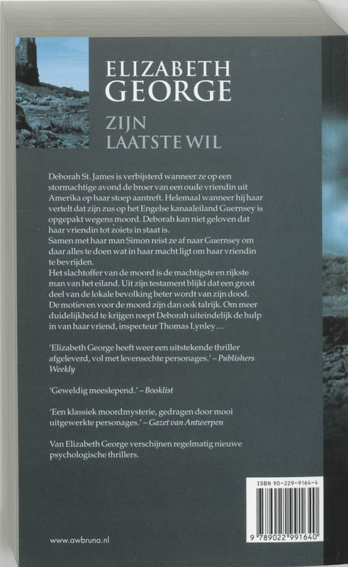 Achterkant van Zijn laatste wil