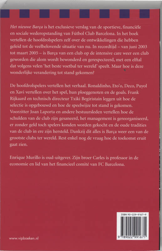 Achterkant van Het nieuwe Barca