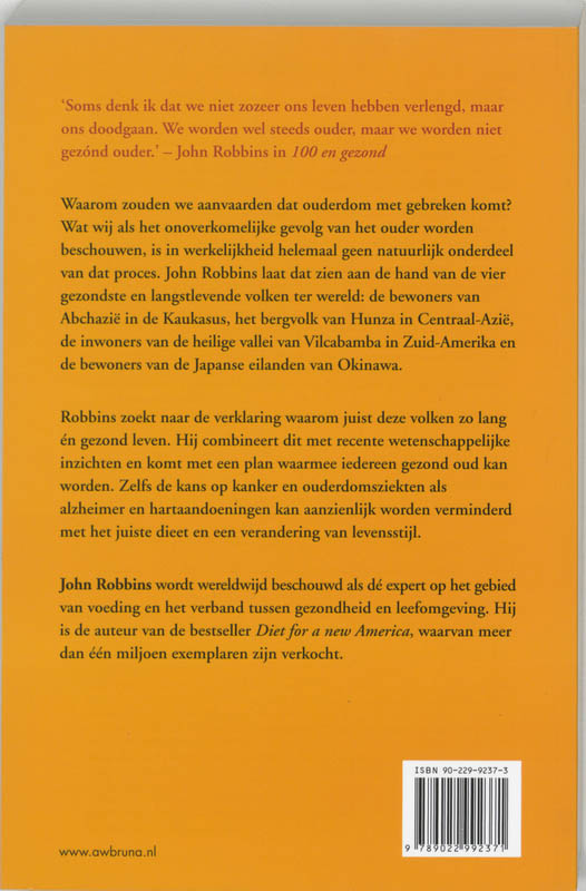 Achterkant van 100 en gezond