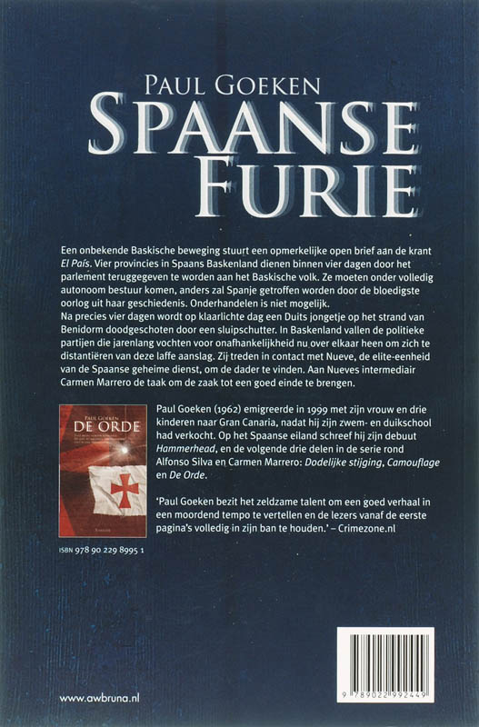 Achterkant van Spaanse furie