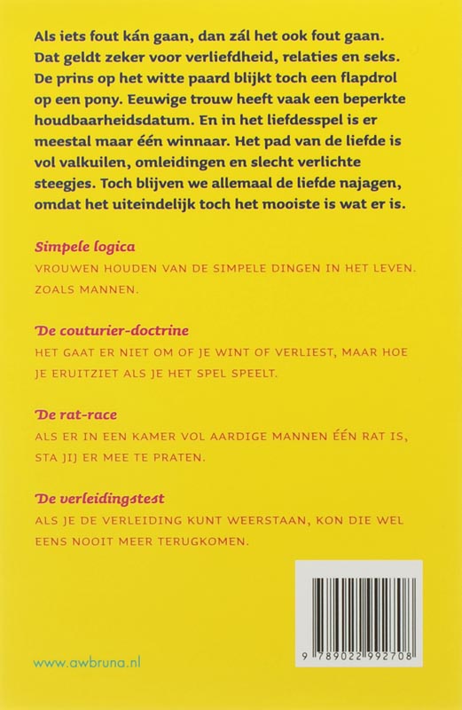 Achterkant van Murphy's law over de liefde