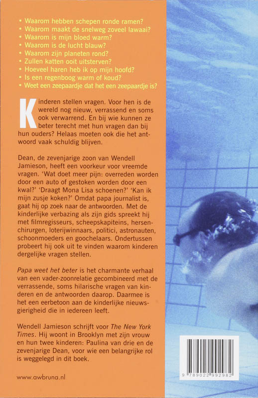 Achterkant van Papa weet het beter
