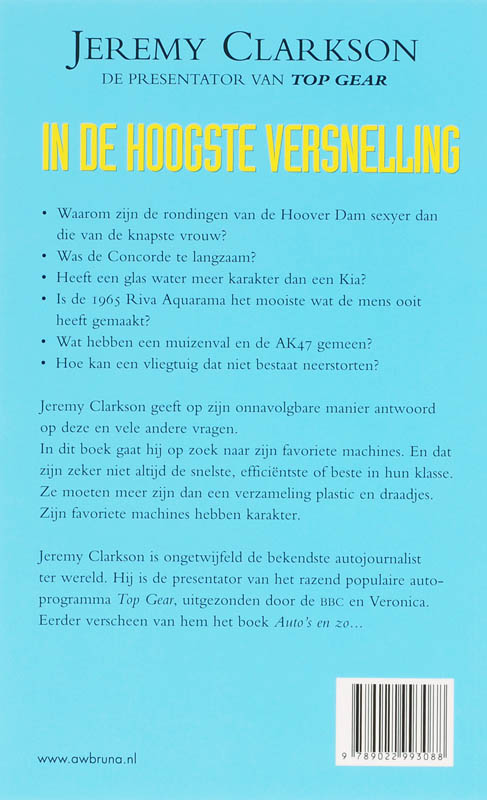 Achterkant van In de hoogste versnelling