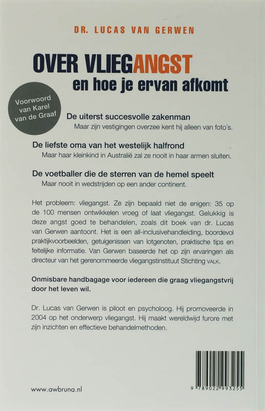 Achterkant van Over vliegangst en hoe je ervan afkomt