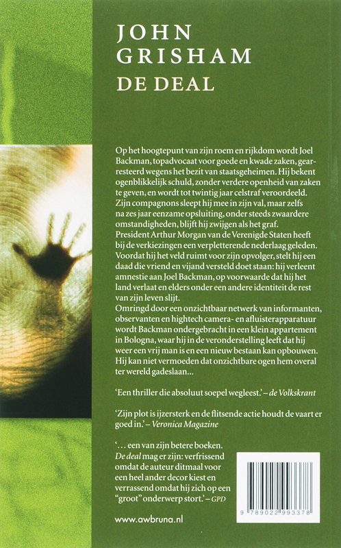 Achterkant van De deal
