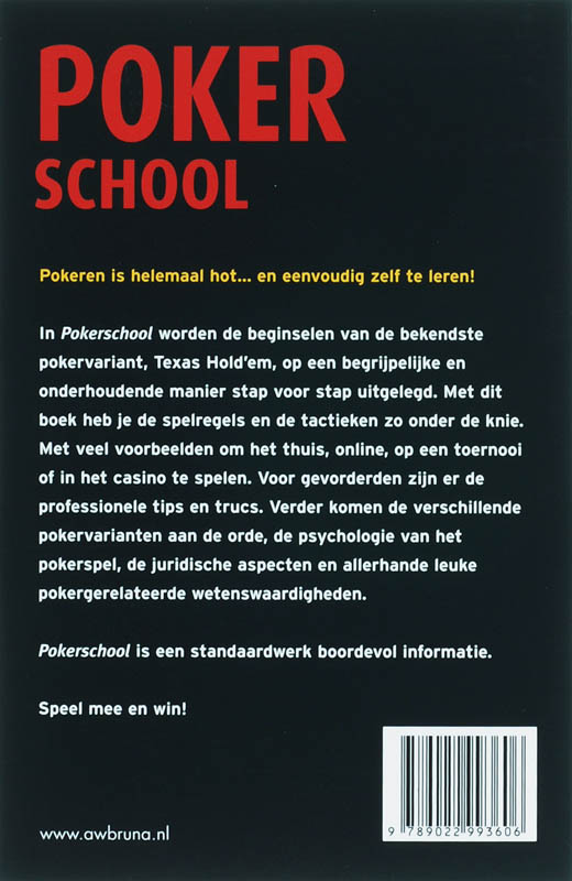 Achterkant van Pokerschool