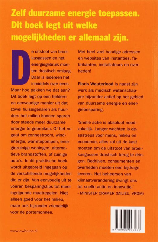 Achterkant van Energie voor het opscheppen