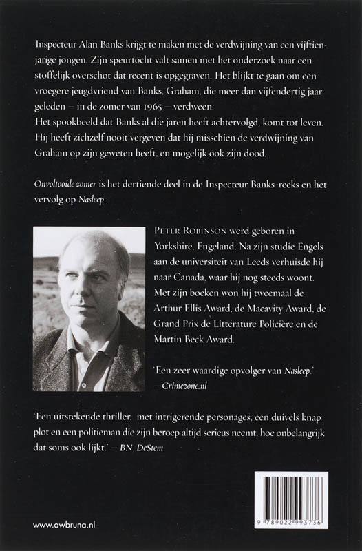 Achterkant van Onvoltooide zomer