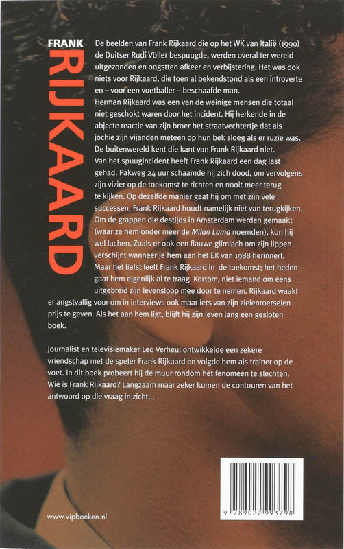 Achterkant van Frank Rijkaard, de biografie