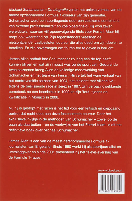 Achterkant van Michael Schumacher