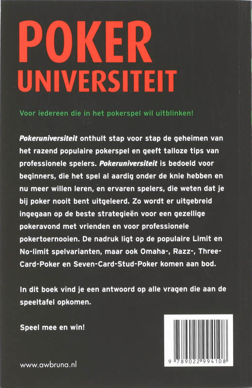 Achterkant van Pokeruniversiteit