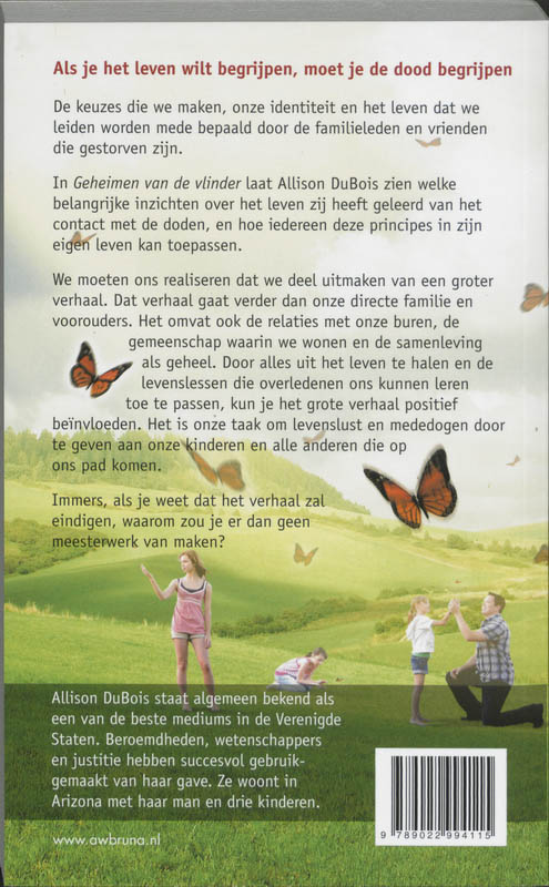 Achterkant van Geheimen van de vlinder
