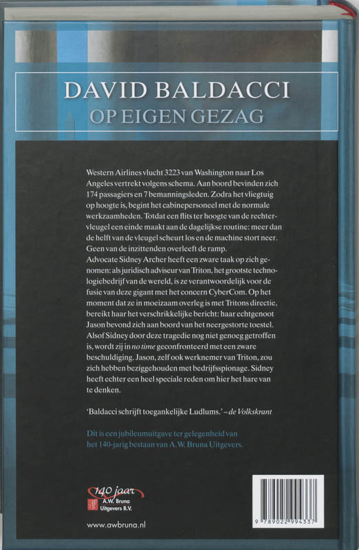 Achterkant van Op eigen gezag