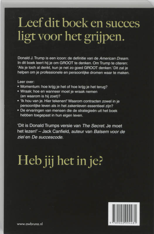 Achterkant van Denk GROOT