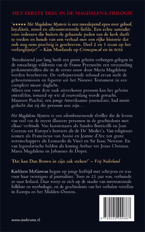Achterkant van Het Magdalena mysterie