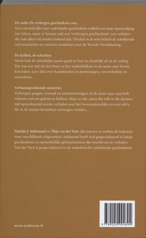 Achterkant van De verborgen geschiedenis van de Tweede Wereldoorlog