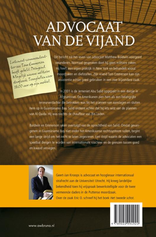 Achterkant van Advocaat van de vijand