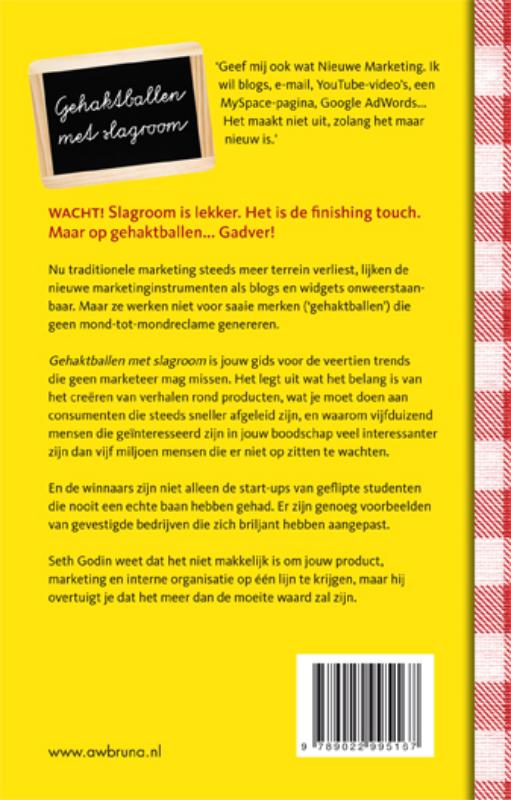 Achterkant van Gehaktballen met slagroom