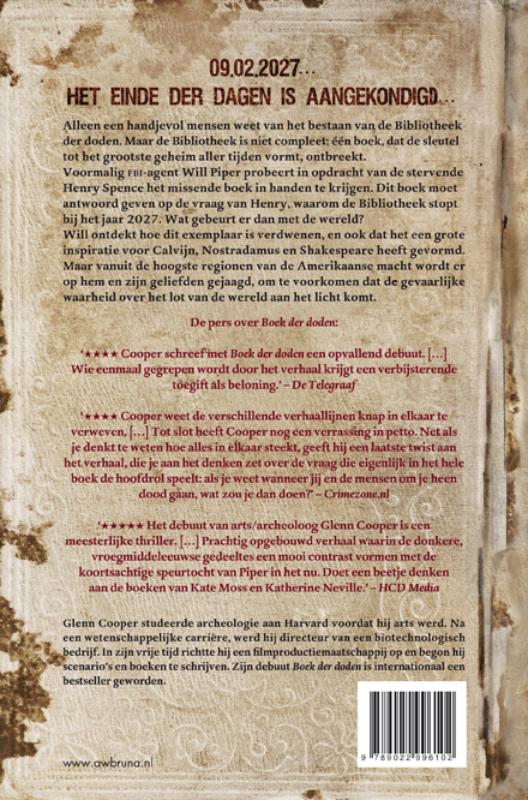 Achterkant van Boek der zielen