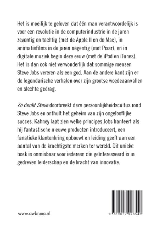 Achterkant van Zo denkt Steve