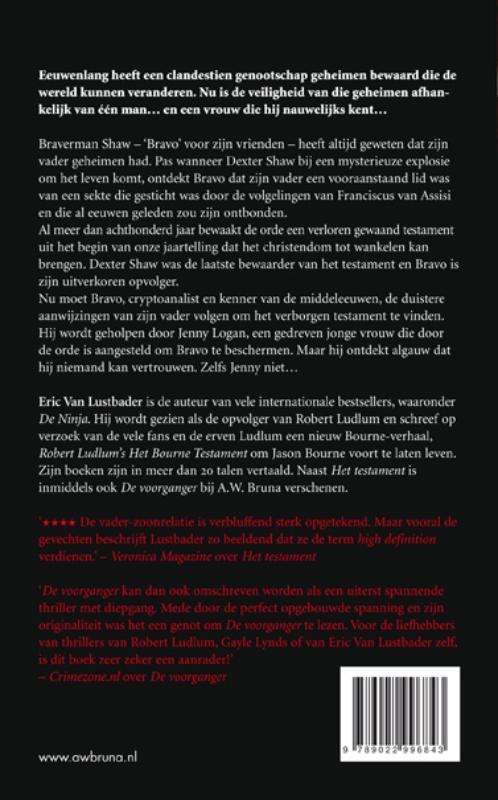 Achterkant van Het testament