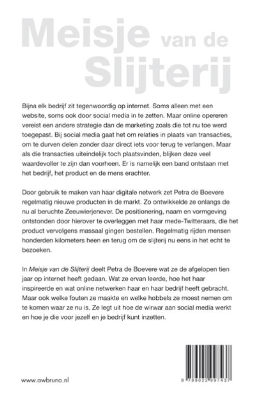 Achterkant van Het meisje van de Slijterij