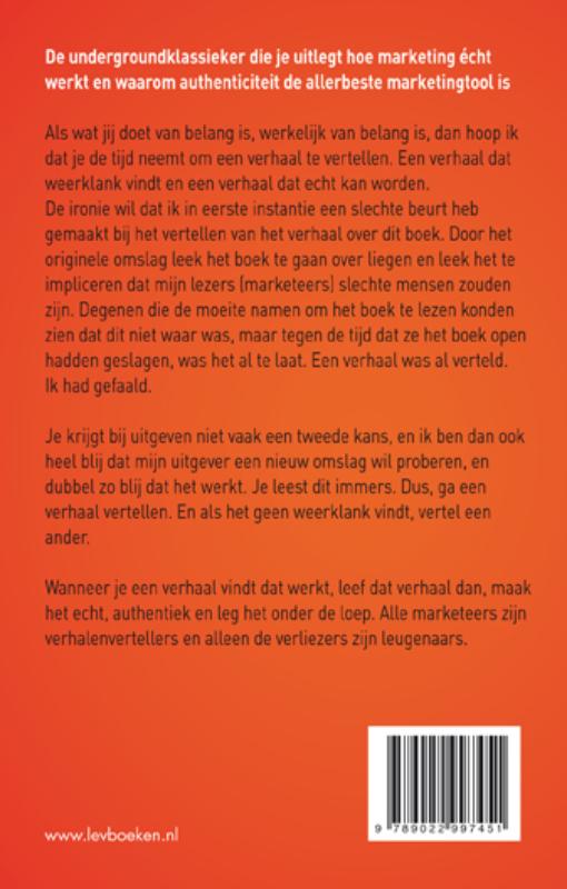 Achterkant van Alle marketeers vertellen verhalen