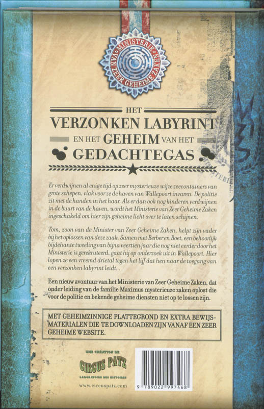 Achterkant van Het Verzonken Labyrint en het Geheim van het Gedachtegas