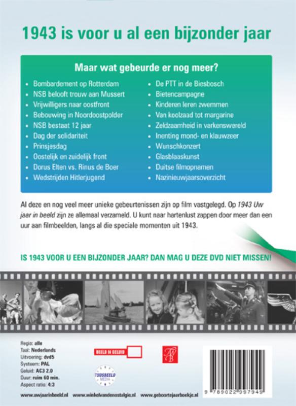 Achterkant van 1943 Uw jaar in beeld