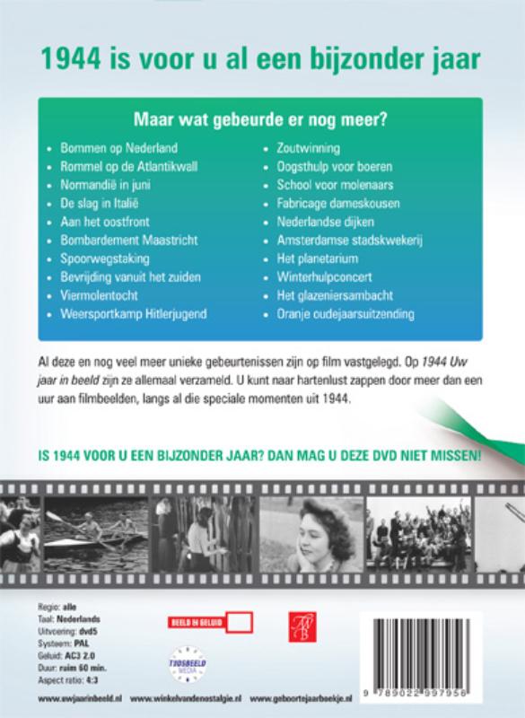 Achterkant van 1944 Uw jaar in beeld