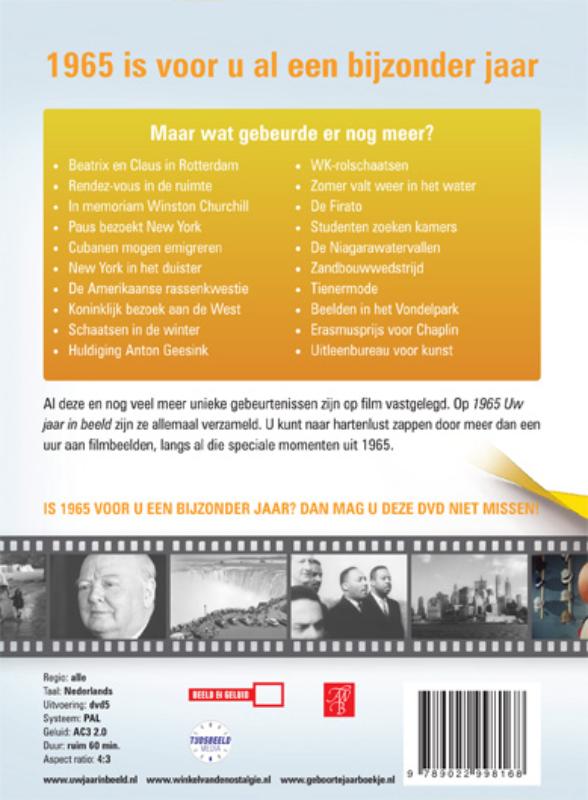 Achterkant van 1965 Uw jaar in beeld