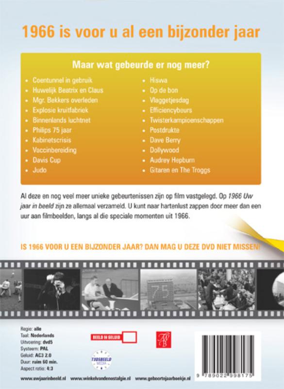 Achterkant van 1966 Uw jaar in beeld