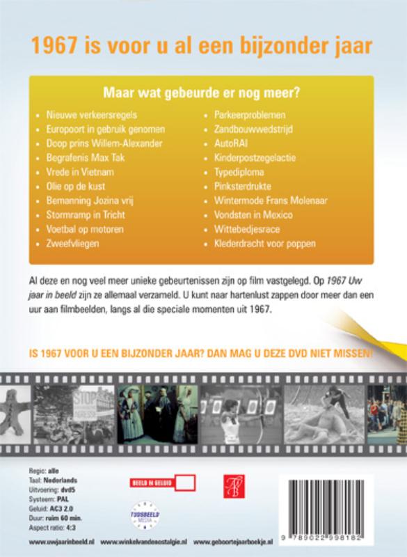 Achterkant van 1967 Uw jaar in beeld