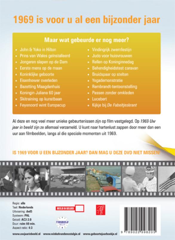 Achterkant van 1969 Uw jaar in beeld