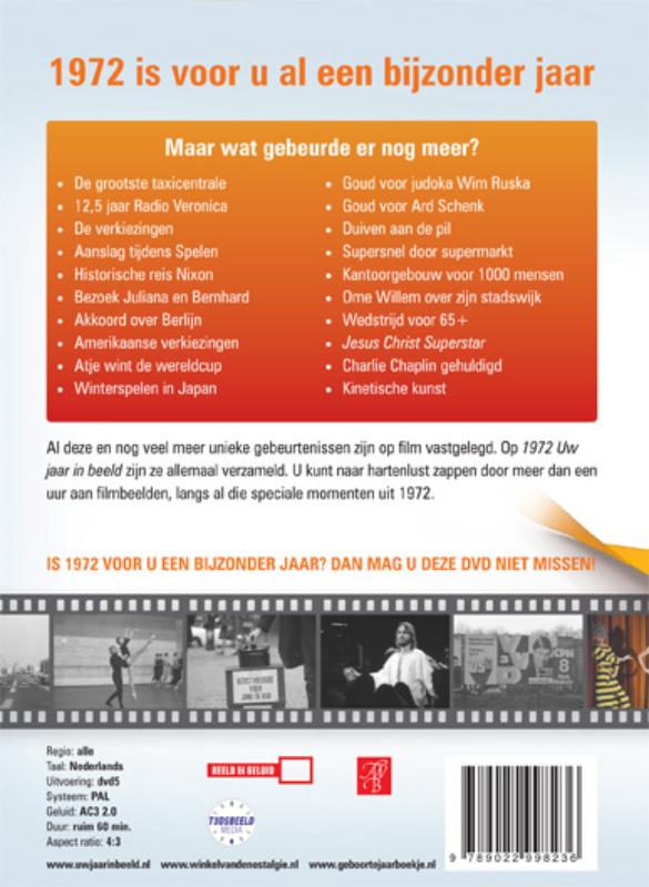 Achterkant van 1972 Uw jaar in beeld