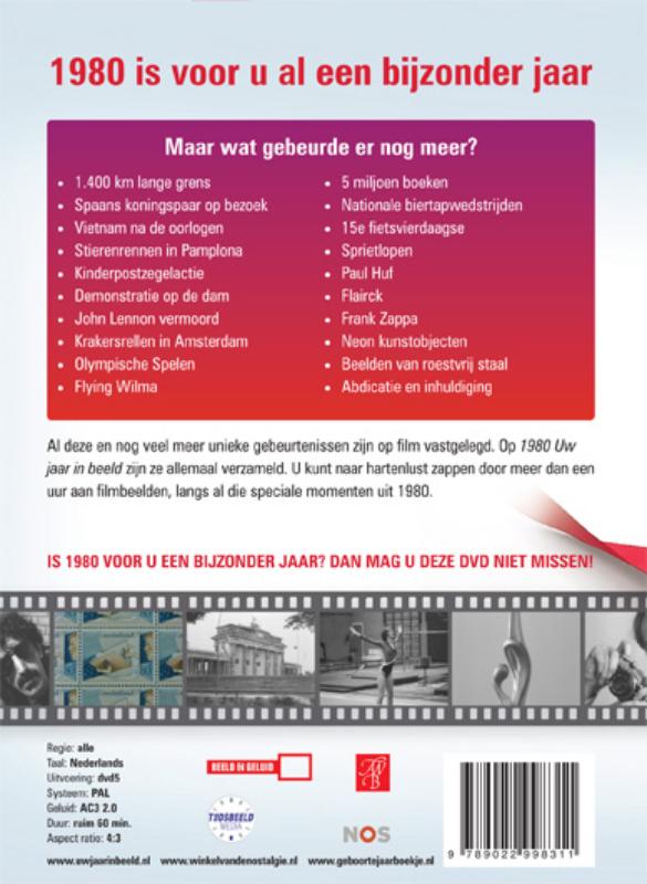 Achterkant van 1980 Uw jaar in beeld