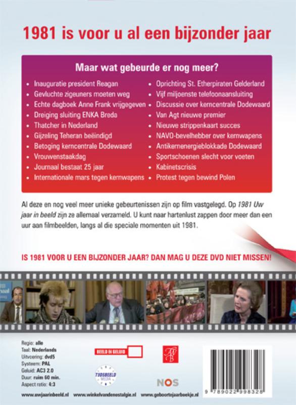 Achterkant van 1981 Uw jaar in beeld