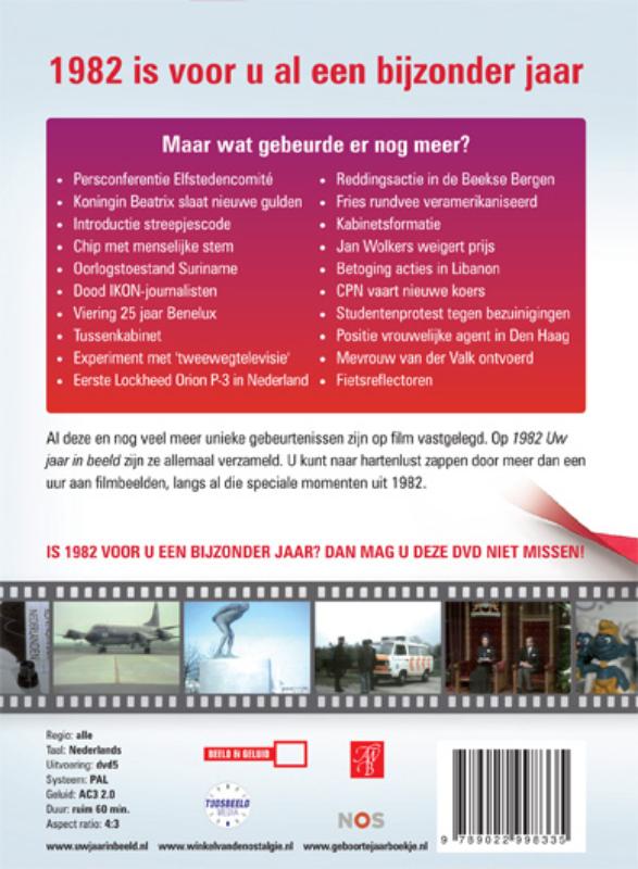 Achterkant van 1982 Uw jaar in beeld