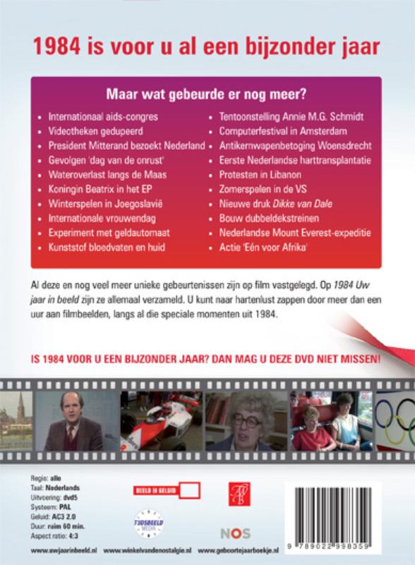 Achterkant van 1984 Uw jaar in beeld