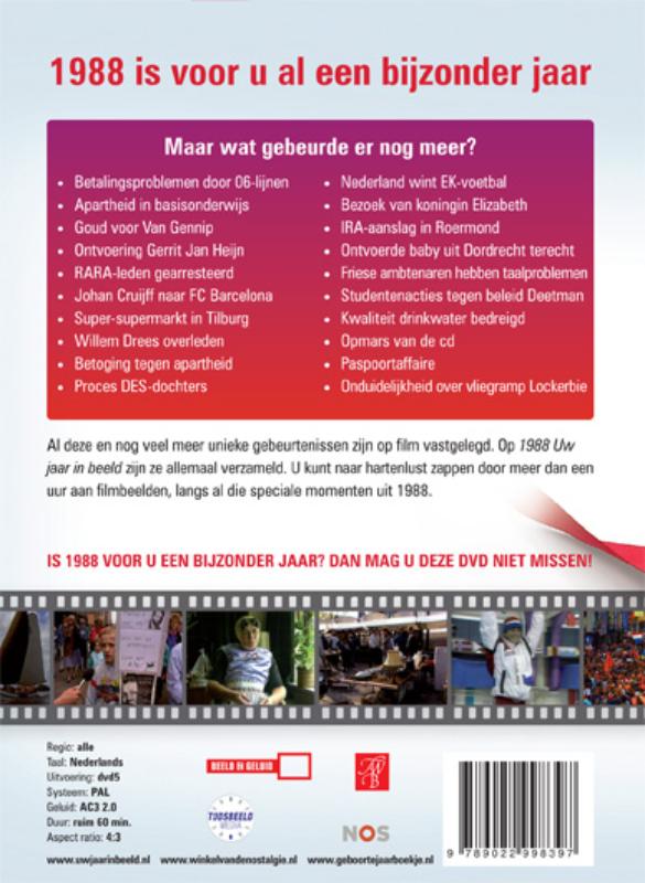 Achterkant van 1988 Uw jaar in beeld