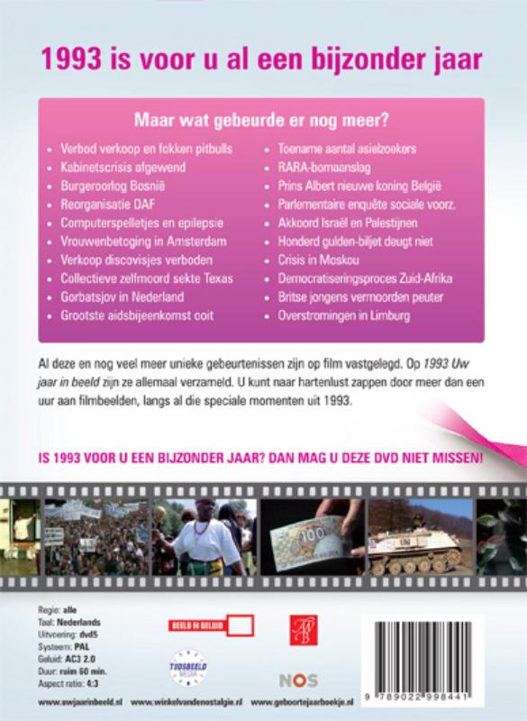 Achterkant van 1993 Uw jaar in beeld