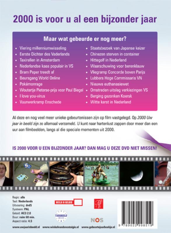 Achterkant van 2000 Uw jaar in beeld