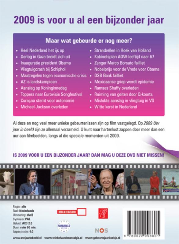 Achterkant van 2009 Uw jaar in beeld