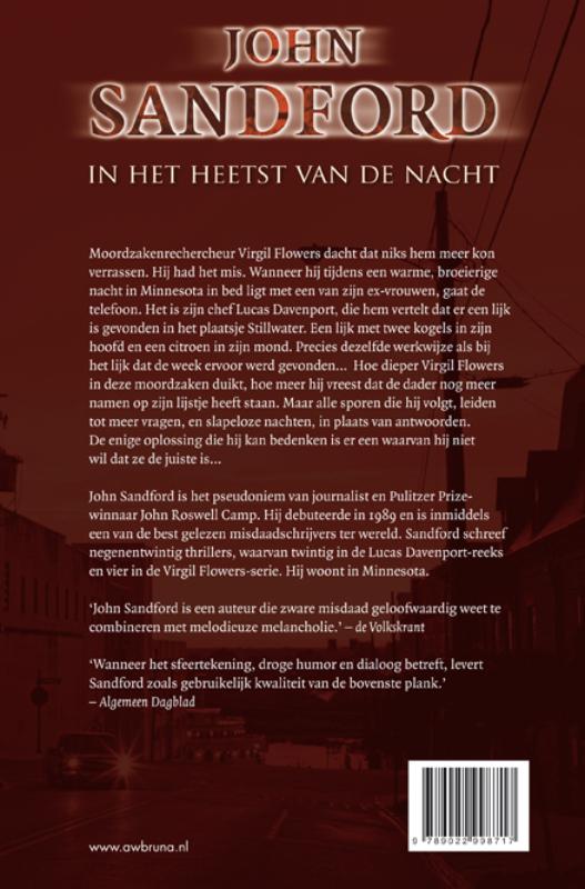 Achterkant van In het heetst van de nacht