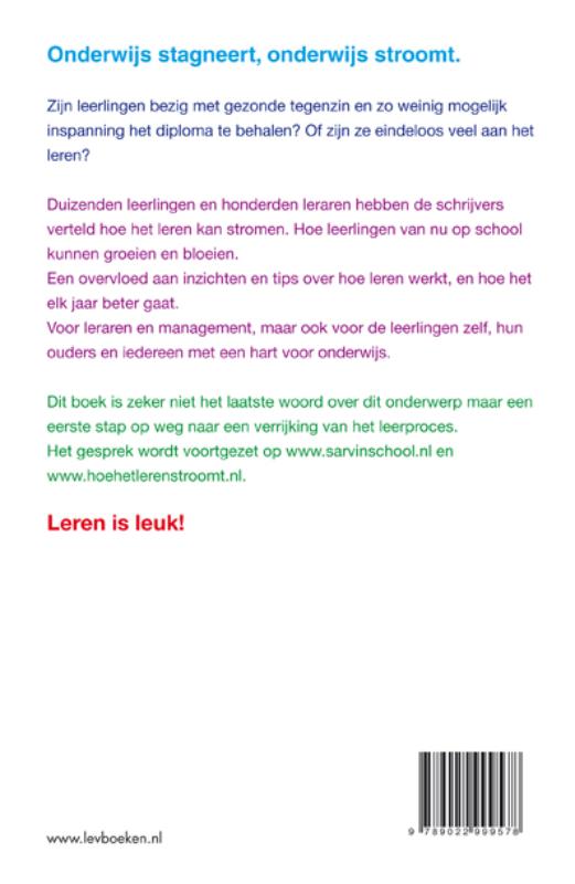 Achterkant van Hoe het leren stroomt = how learning flows