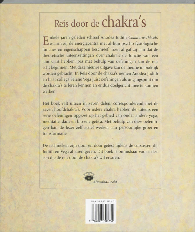 Achterkant van Reis door de chakra's