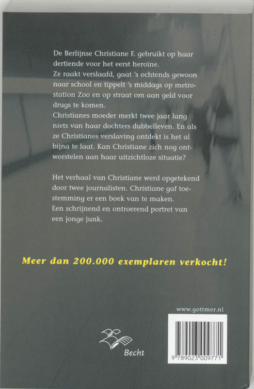 Achterkant van Christiane F.