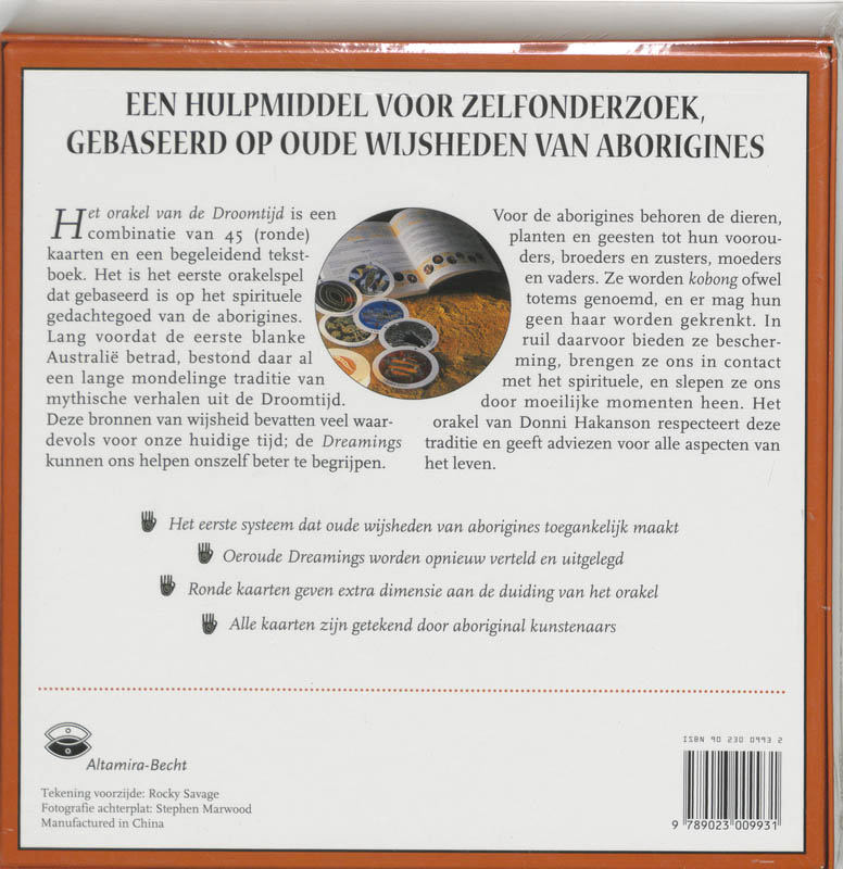 Achterkant van Orakel van de droomtijd