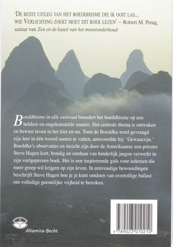 Achterkant van Boeddhisme in alle eenvoud
